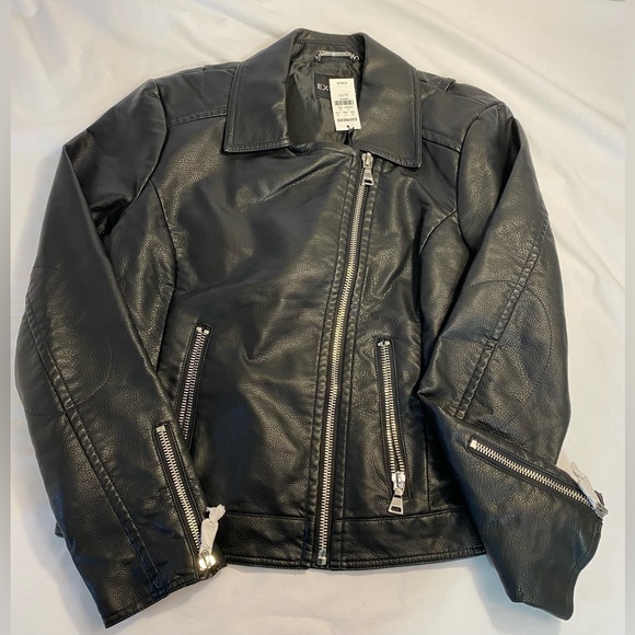 NWT Express Faux Leather Moto jacket Black XL - Picture 2 of 12